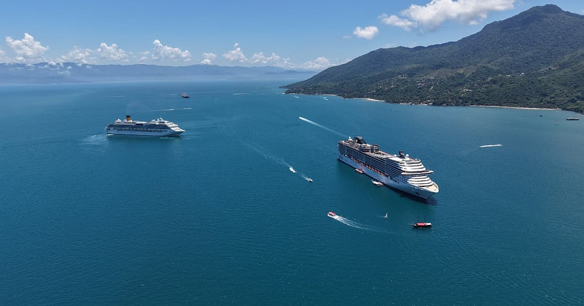 Navios de cruzeiro voltam à Ilhabela com 12 mil passageiros e tripulantes