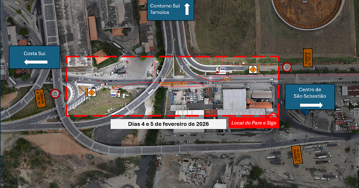 Obras no Porto de São Sebastião alteram tráfego na Tamoios nesta semana