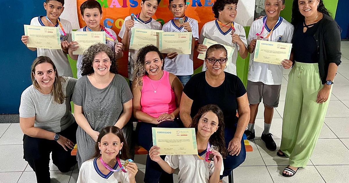 Estudantes de Ilhabela são premiados pelo desempenho na Olimpíada Brasileira de Matemática