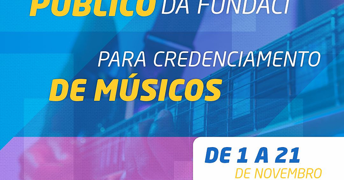 Fundação Arte e Cultura de Ilhabela abre chamamento público para credenciamento de músicos de Ilhabela
