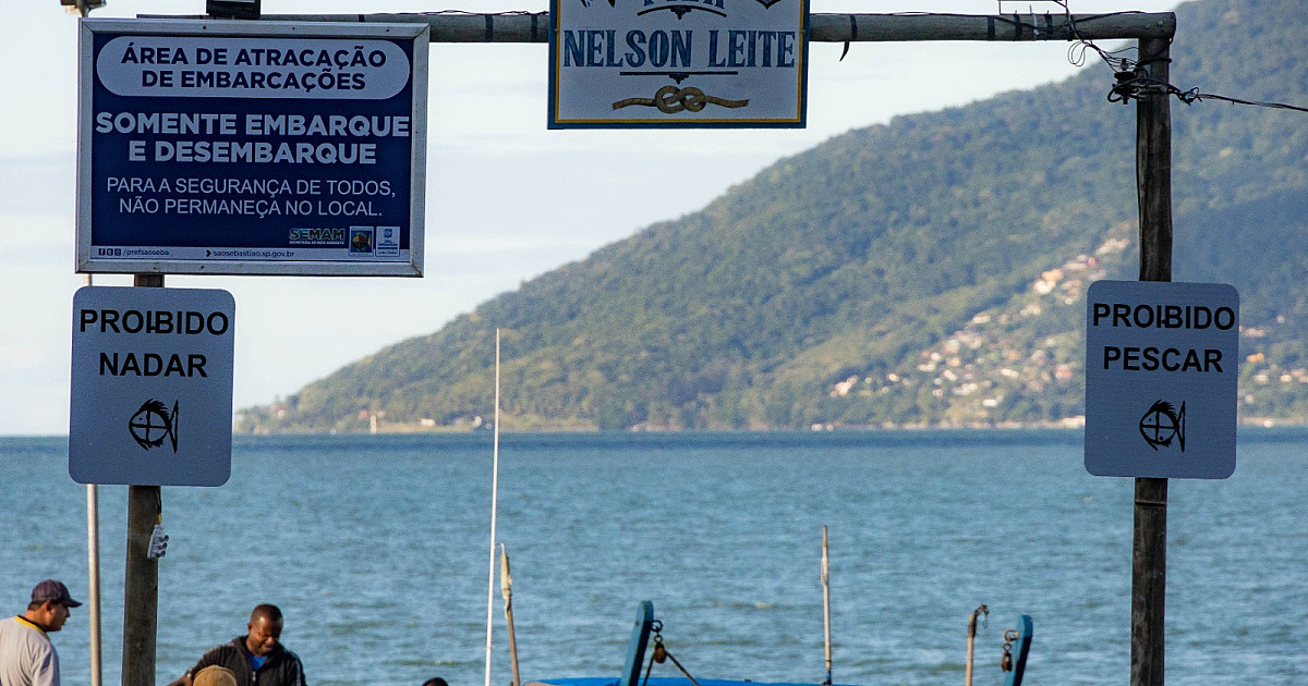 Prefeitura de São Sebastião reforça a proibição de pesca e natação no píer do bairro São Francisco