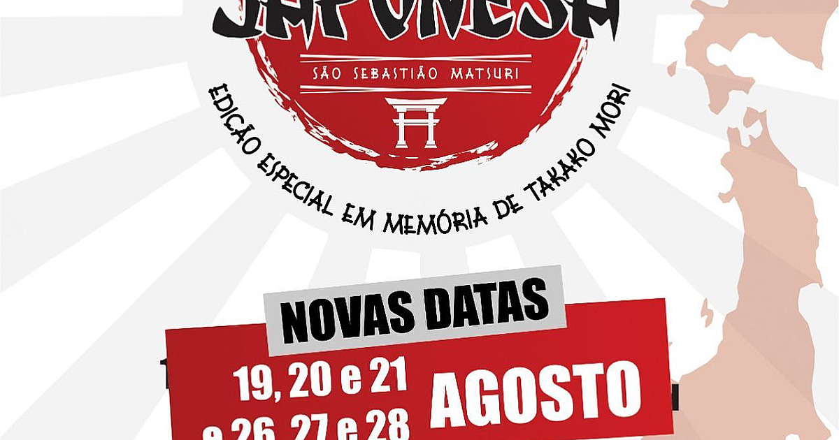 Festival da Cultura Japonesa “São Sebastião Matsuri” é adiado devido às condições climáticas