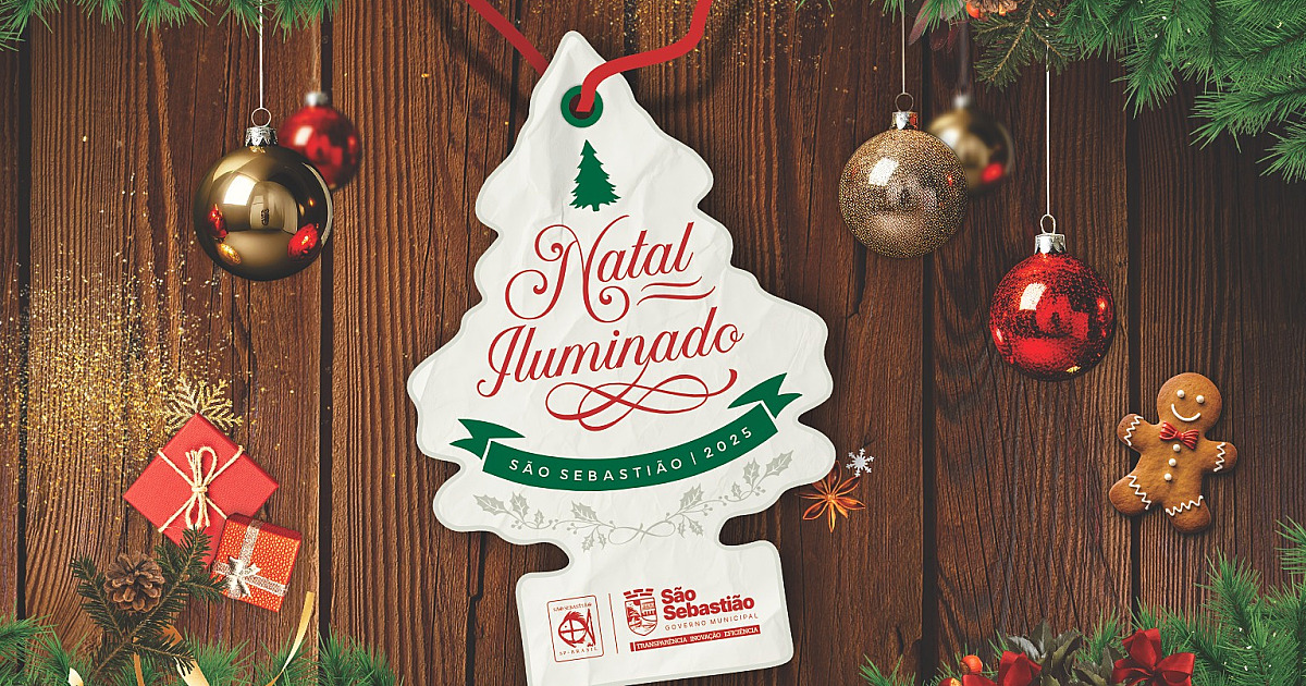Prefeitura de São Sebastião realiza programação natalina com Casa do Papai Noel, apresentações musicais e iluminação especial