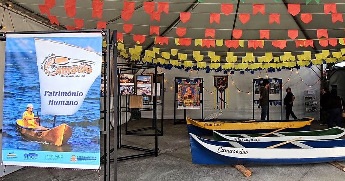 Espaço da Memória celebra e divulga cultura tradicional caiçara no 26º Festival do Camarão