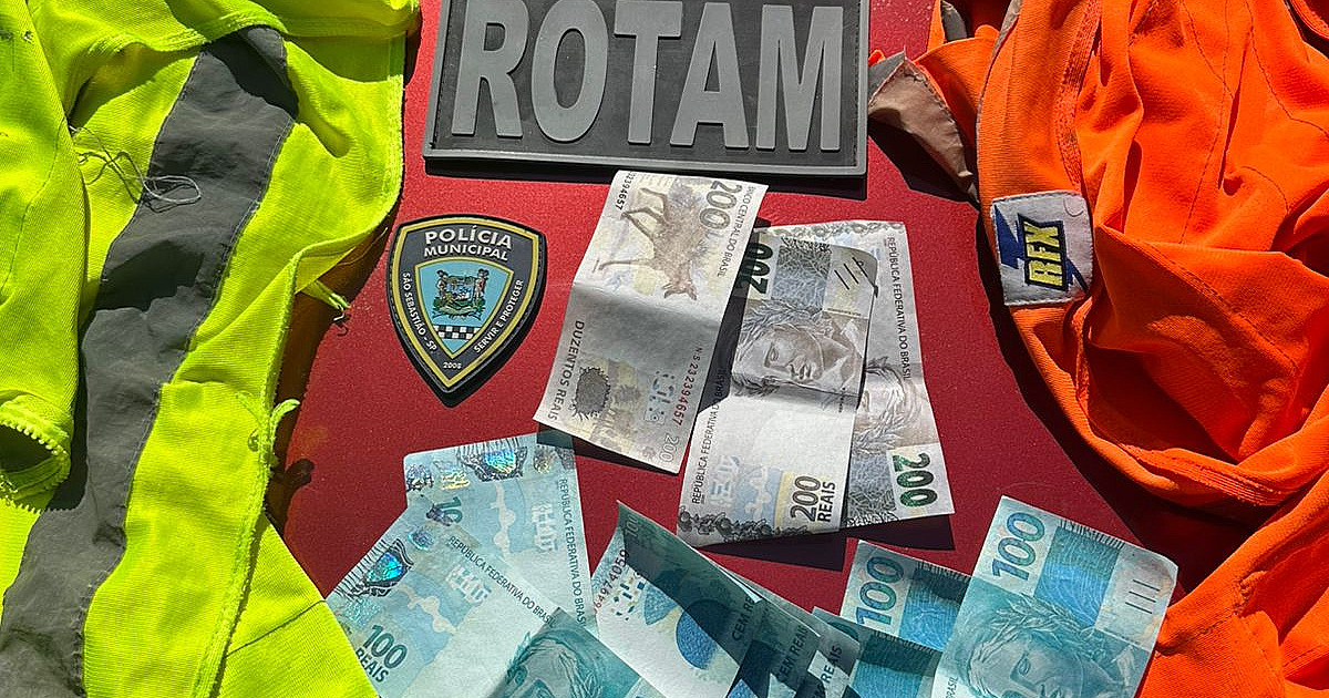 Polícia Municipal apreende mais de R$ 1,4 mil em notas falsas com suspeito de extorsão