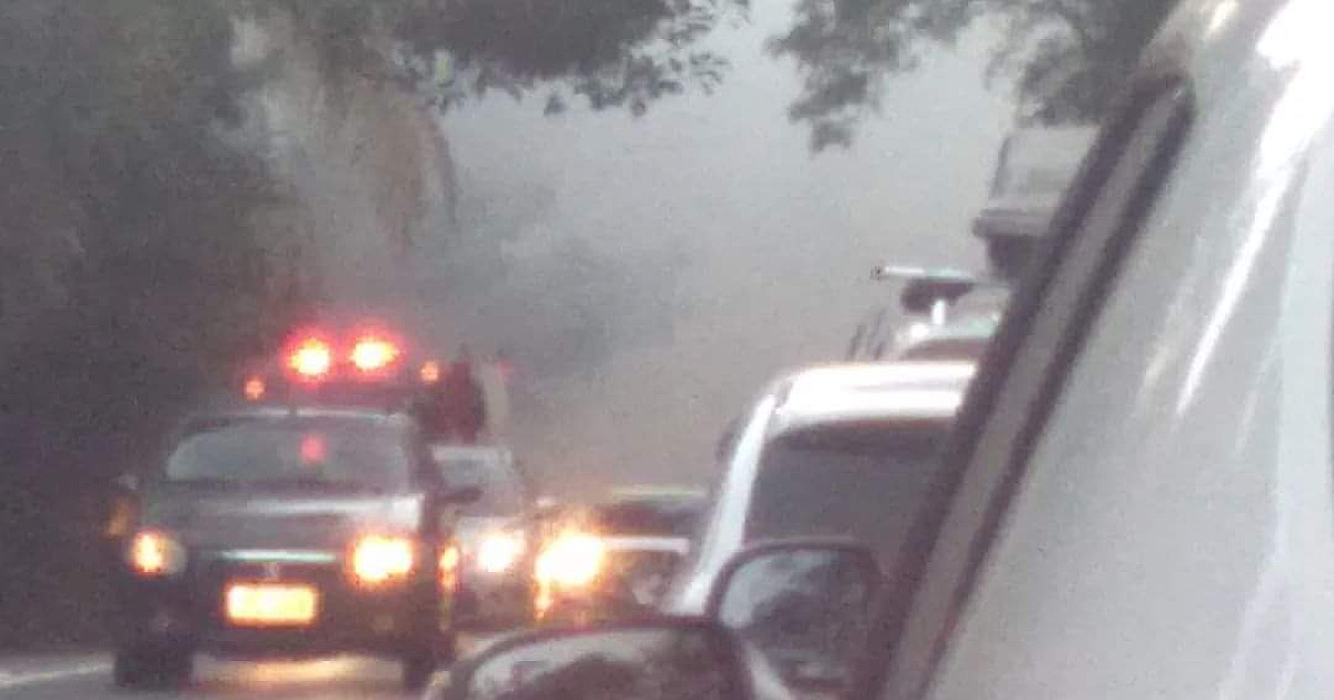 Foco de queimada exigiu paciência do motorista durante o fim de semana em SS