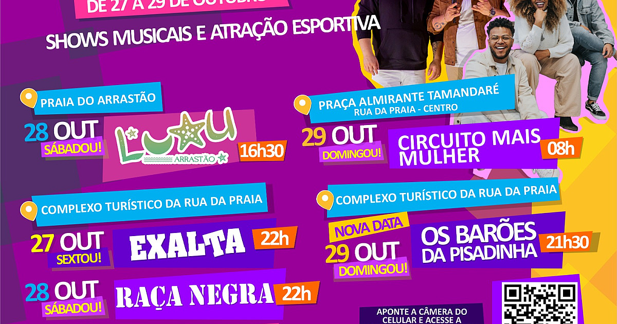 Por causa da chuva, show da festa do servidor foi transferido da Costa Sul para o Centro de S.S
