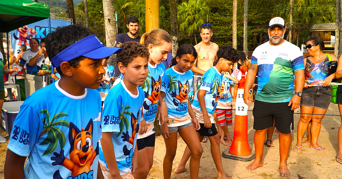 Kids Beach Run reúne mais de 300 crianças na Praia do Perequê em Ilhabela