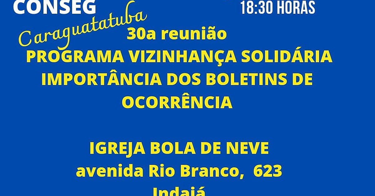 Conseg deve abordar a importância de registrar Boletins de Ocorrência em reunião na próxima terça-feira