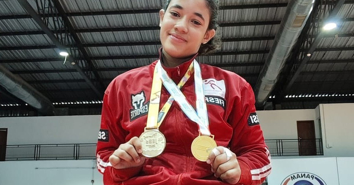 Judoca sebastianense é campeã do Sul-Americano Escolar em Assunção, no Paraguai