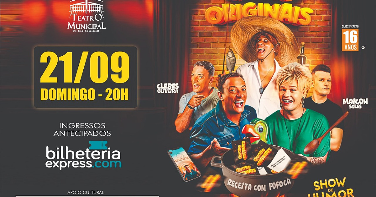 Stand Up ‘Quase Originais’ é atração de domingo no Teatro Municipal de São Sebastião