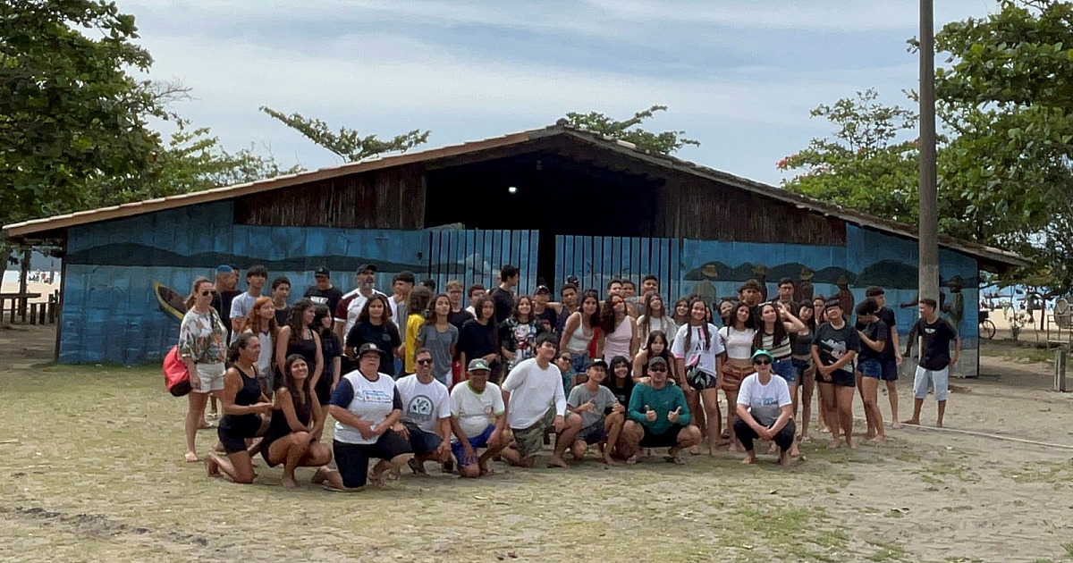 Atividade de campo leva alunos da Guarda Mirim de Caraguatatuba ao rancho-escola da Cocanha
