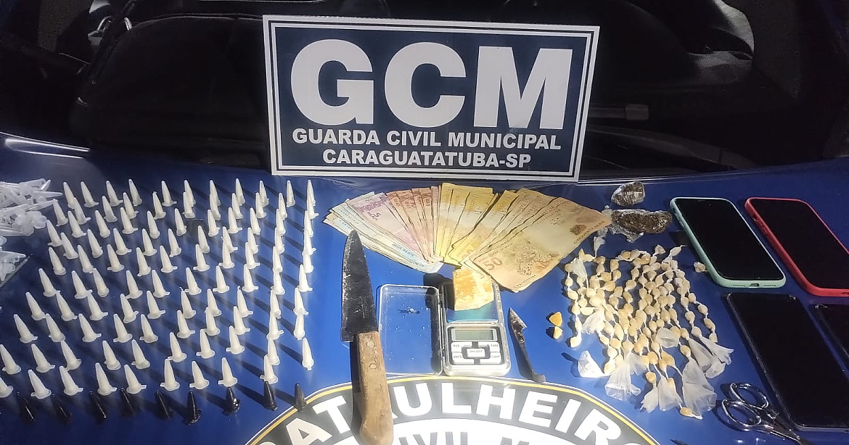 GCM estoura ponto de tráfico no bairro Jaraguá, em Caraguatatuba