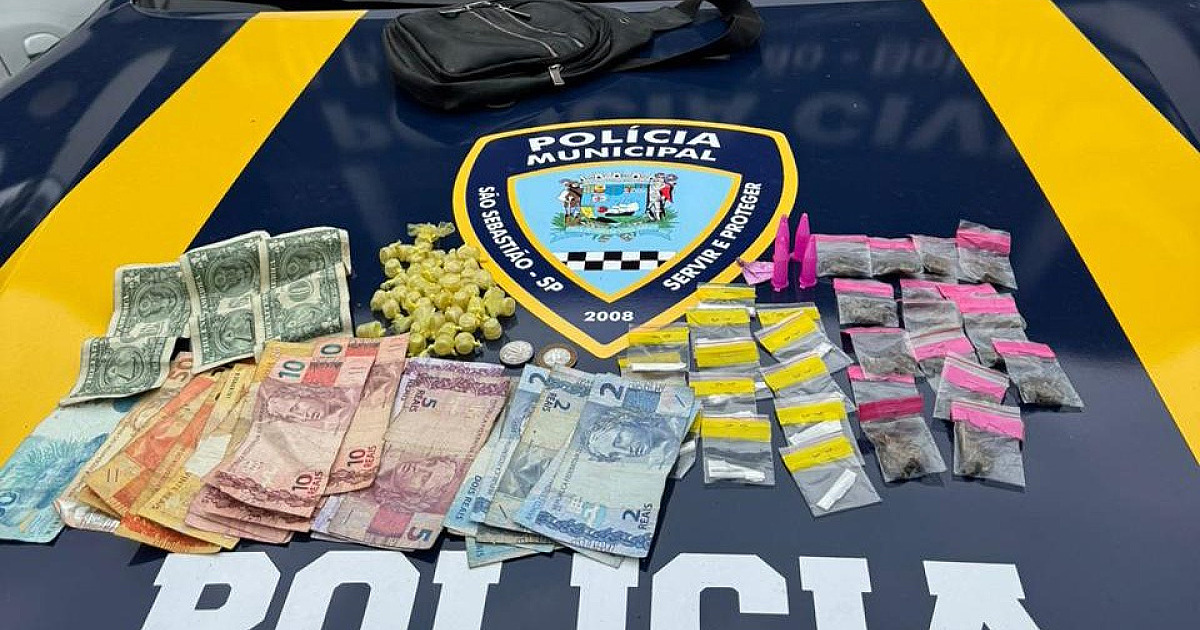 Polícia Municipal apreende mais de 560 porções de entorpecentes no Morro do Abrigo e em Boiçucanga