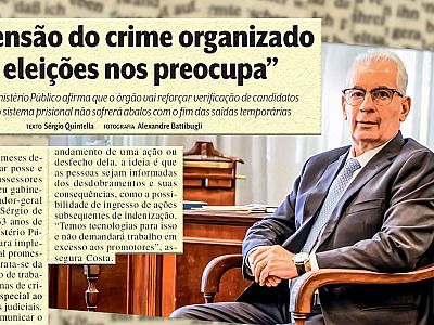 'Estamos preocupados com a ascensão do crime organizado nas eleições', diz PGJ