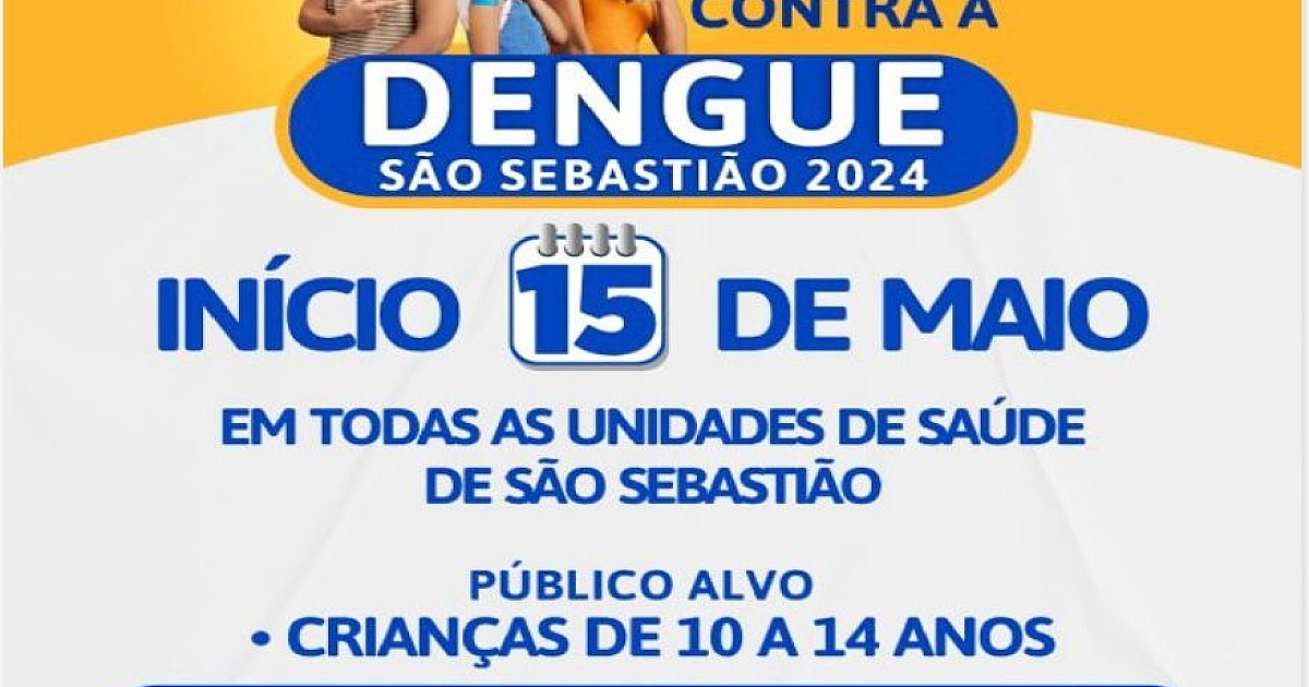 Balanço mostra que S.S já vacinou 93 crianças contra a dengue
