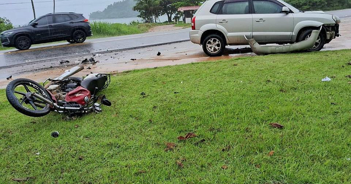 Acidente deixa motociclista ferido em Ubatuba nesta véspera de feriado