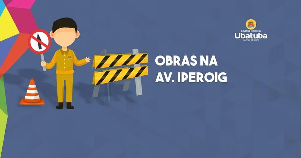 Avenida Iperoig é novamente interditada para realização de “alguns ajustes” em Ubatuba