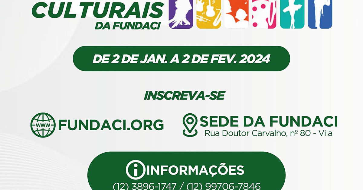 Fundaci abre inscrições para Oficinas Culturais a partir desta terça-feira