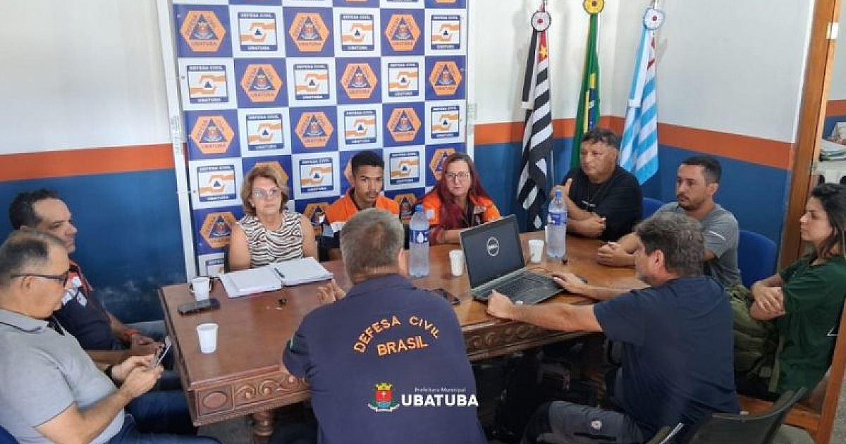Defesa Civil Nacional realiza reunião técnica em Ubatuba após chuvas intensas