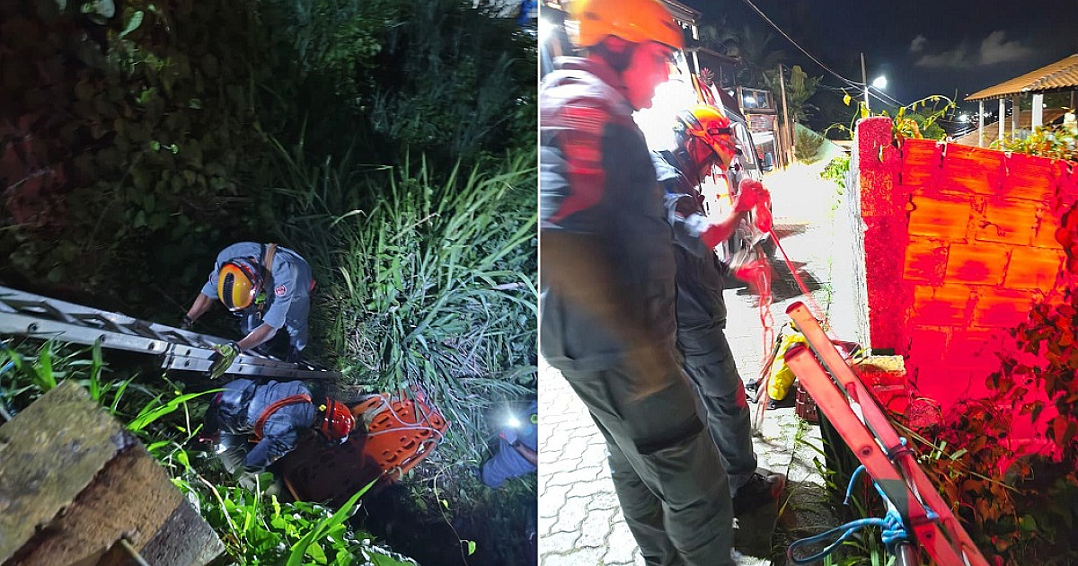 Homem com sinal de embriaguez cai de 4 metros e é imobilizado após resistir a socorro em Ilhabela