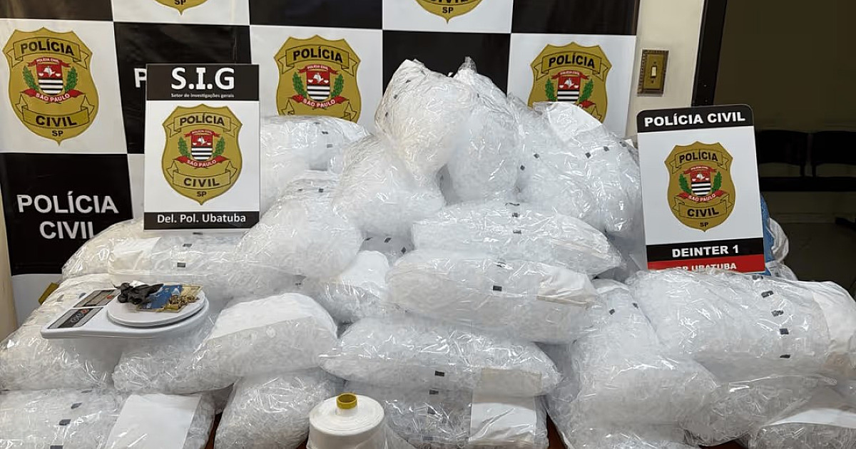 Operação policial prende homem e apreende drogas, 86 mil recipientes e 164 kg de cobre em Ubatuba