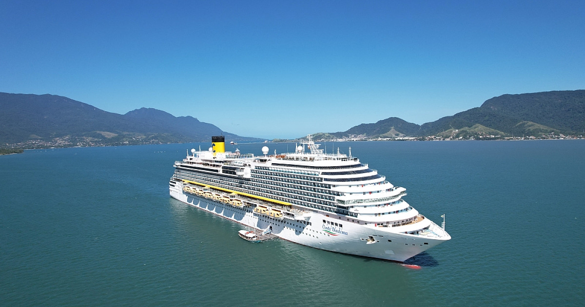 Navio Costa Diadema entra na reta final da temporada de cruzeiros em Ilhabela com mais de 18 mil visitantes em três escalas sucessivas