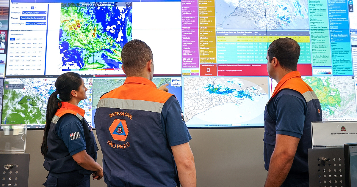 Defesa Civil alerta para risco de temporais isolados e queda nas temperaturas até segunda-feira (18)