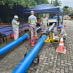Nova adutora refor&ccedil;a abastecimento de &aacute;gua no Green Park e Reino, em Ilhabela