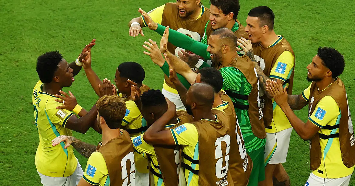 Vini Jr. brilha e Brasil se classifica em 1º com 3x0 sobre a Escócia