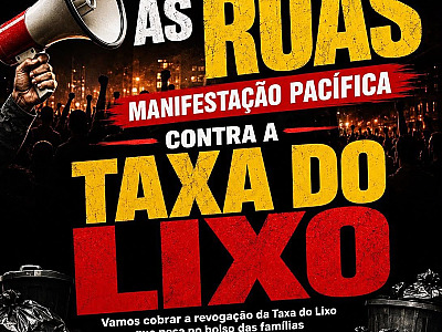 Banner de divulgação da manifestação.