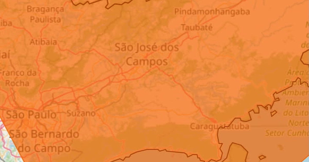 Alerta do Inmet prevê temporal, ventania e queda de até 5°C na RMvale