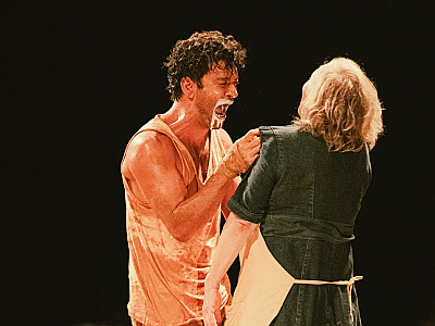 Armando Babaioff and Denise Del Vecchio in Tom at the Farm.