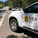 Interdição parcial na Rio-Santos mobiliza equipes do DER-SP em Ubatuba