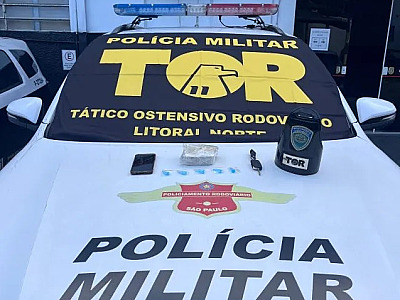 PM Rodoviária faz apreensão na Rodovia dos Tamoios.