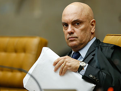 O ministro do Supremo Tribunal Federal (STF) Alexandre de Moraes no plenário da Corte.